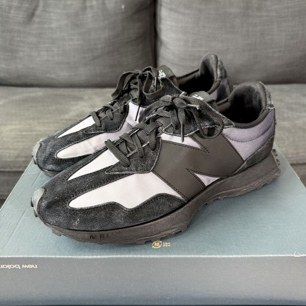 New Balance 327 Black Summer Fog Casual Running Shoes Men's Size 12